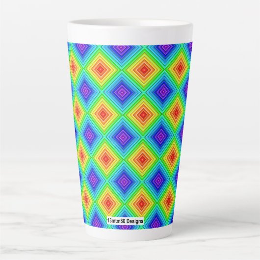 Geometric Topography - Latte Mug Latte Mok (Voorkant)