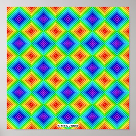 Geometric Topography (pattern) - Poster Print (Voorkant)