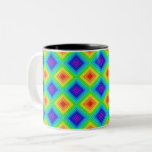 Geometric Topography - Two-Tone Mug Tweekleurige Koffiemok (Voorkant links)