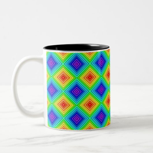 Geometric Topography - Two-Tone Mug Tweekleurige Koffiemok (Links)
