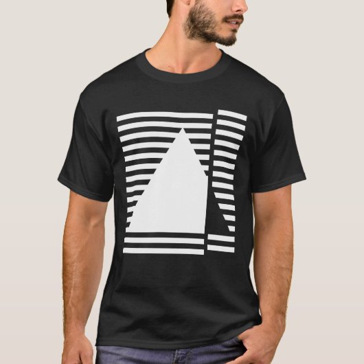 Geometric traingle Bauhaus inspired design T-shirt (Voorkant)