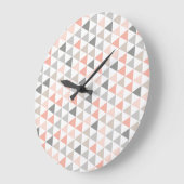 Geometric Triangles Peach Neutrals Modern Pattern Grote Klok (Hoek)