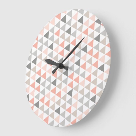 Geometric Triangles Peach Neutrals Modern Pattern Grote Klok (Hoek)