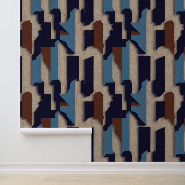 Geometric Tribal (3D) Luxury Behang (Applicatie)