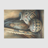 Geometric Tribal Pots & Arrows Decoupage Tissuepapier (Voorkant)