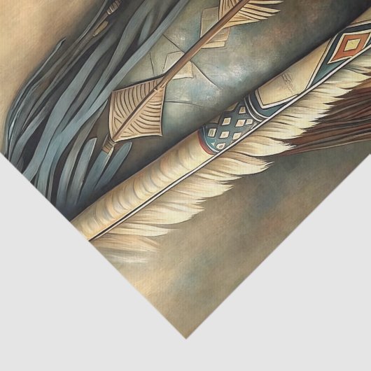 Geometric Tribal Pots & Arrows Decoupage Tissuepapier (Detail)