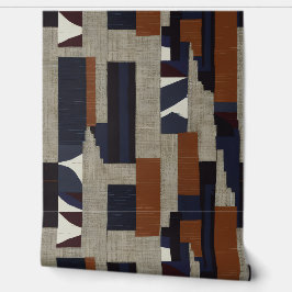 Geometric Tribal (Terracotta + Orange) Luxury Behang