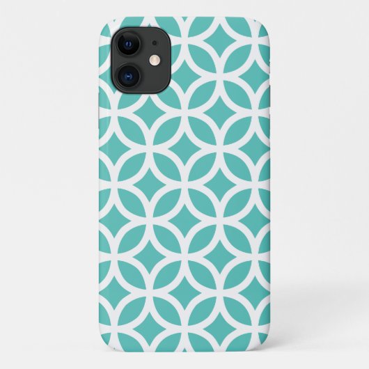Geometric Turquoise iPhone, Plus en Pro hoesje (Achterkant)