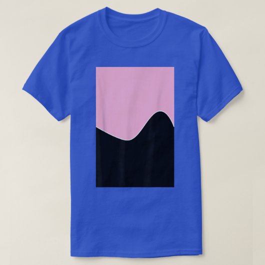 GEOMETRIC TWO TONE WAVE PATTERN COTTON CANDY PINK  T-SHIRT (Design voorkant)