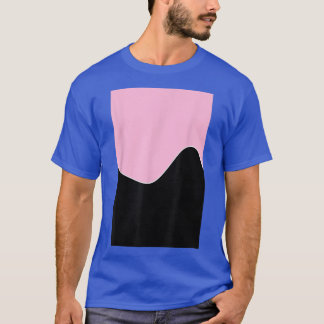 GEOMETRIC TWO TONE WAVE PATTERN COTTON CANDY PINK  T-SHIRT