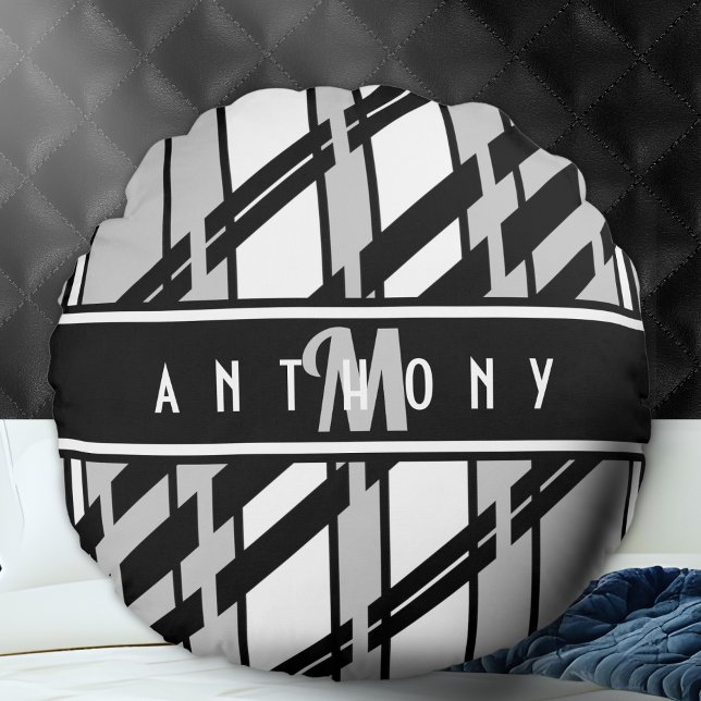 Geometric Urban Art Personalized Pillow Rond Kussen (Creator heeft geüpload)