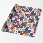 Geometric USA250 4 juli ID1315 Cadeaupapier (Uitgerold)