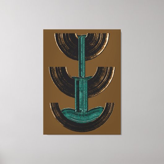 Geometric Vertical Abstract Composition Canvas Afdruk (Voorkant)