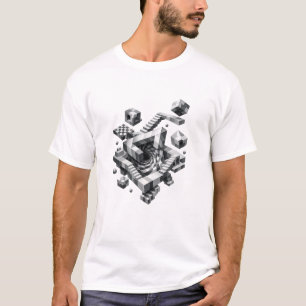 Geometric Vortex Illusie T-shirt