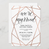 Geometric We zijn getrouwd | Post-bruiloft Kaart (Voorkant / Achterkant)