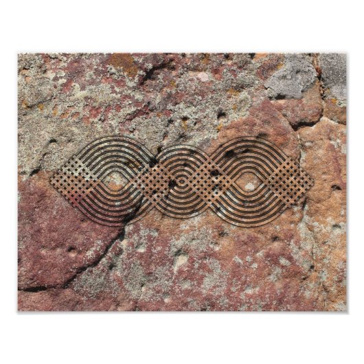 Geometric Weave Rock Art Foto Afdruk (Voorkant)