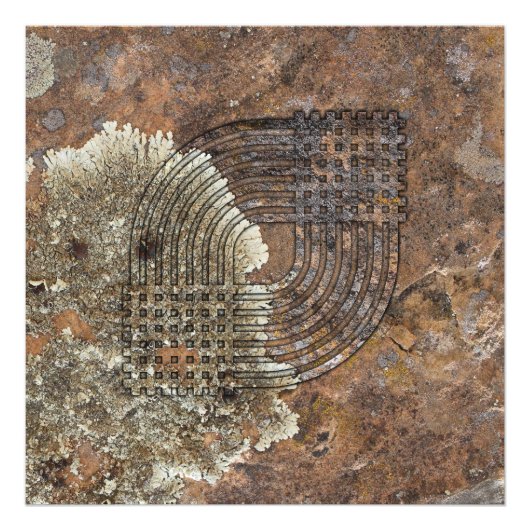 Geometric Weave Rock Art Foto Afdruk (Voorkant)