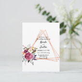 Geometric Wedding Invite Briefkaart (Staand voorkant)