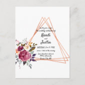 Geometric Wedding Invite Briefkaart (Voorkant)