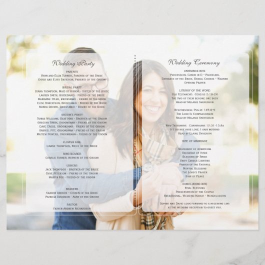 Geometric Wedding Programme van Whimsical Faded Fo (Achterkant)