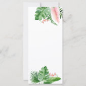 Geometric Wedding Programme Waterverf Tropische Pa (Achterkant)