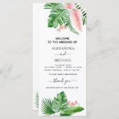 Geometric Wedding Programme Waterverf Tropische Pa (Voorkant / Achterkant)