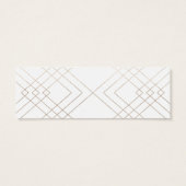 Geometric White Gold Gatsby Huwelijkscadeaus Mini Visitekaartjes (Achterkant)