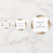 Geometric White Gold Gatsby Wedding Confetti (Voorkanten)
