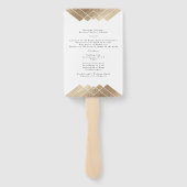 Geometric White Gold Gatsby Wedding Handwaaier (Achterkant)