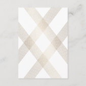 Geometric White Gold Gatsby Wedding RSVP (Achterkant)