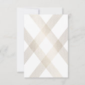 Geometric White Gold Gatsby Wedding RSVP Kaartje (Achterkant)