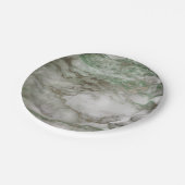 Geometric White Grey Carrara Mint Cali Gold Marble Papieren Bordje (Gekanteld)