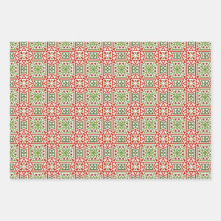 Geometric Winter Holiday Gift Wrapping Sheets Inpakpapier Vel