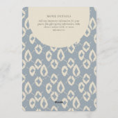 Geometric Wobbly Argyle Gender Neutral Blue Beige Kaart (Achterkant)