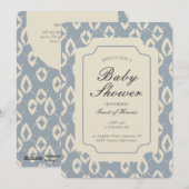 Geometric Wobbly Argyle Gender Neutral Blue Beige Kaart (Voorkant / Achterkant)