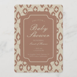 Geometric Wobbly Argyle Gender Neutral Brown Beige Kaart