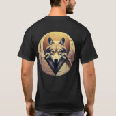 Geometric Wolf Spirit – Sacred Animal Design T-shirt (Achterkant)