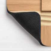 Geometric Wood On Sand Design Muismat (Hoek)