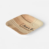 Geometric Wood On Sand Design Papieren Bordje (Gebogen)