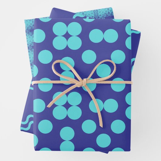 Geometric Wrapping Paper Flat Sheet Set of 3 (In situ)