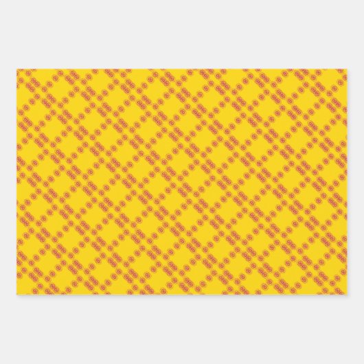Geometric Wrapping Paper Flat Sheet Set of 3 (Voorkant 3)