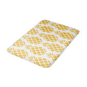 Geometric Yellow Big Pineapple Patroon Badmat (Gekanteld)