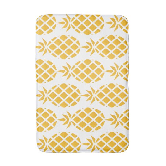 Geometric Yellow Big Pineapple Patroon Badmat (Voorkant Verticaal)