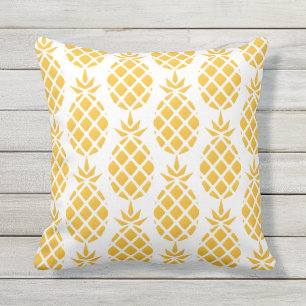 Geometric Yellow Big Pineapple Patroon Buitenkussen