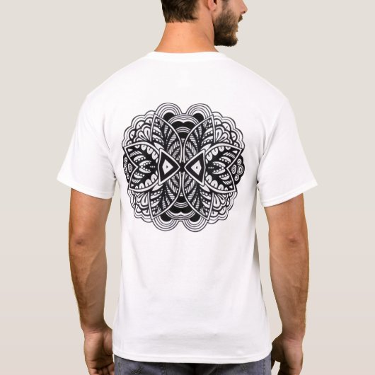Geometric Zen Mandala Art T-Shirt  (Achterkant)