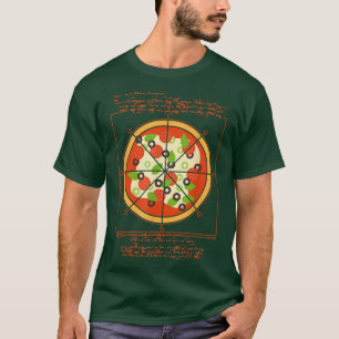 Geometrical Da Vinci Pizza Artist Pizzaholic T-shirt