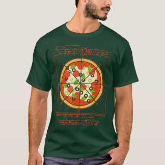 Geometrical Da Vinci Pizza Artist Pizzaholic T-shirt