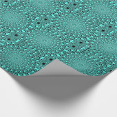 GeometricBlue-Green Diamonds Glitter Patroon Cadeaupapier (Hoek)