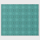 GeometricBlue-Green Diamonds Glitter Patroon Cadeaupapier (Vlak)