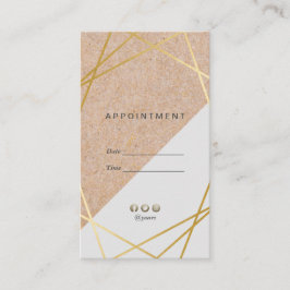 GeometricGold KraftPrint Grey Appointtical Visitekaartje